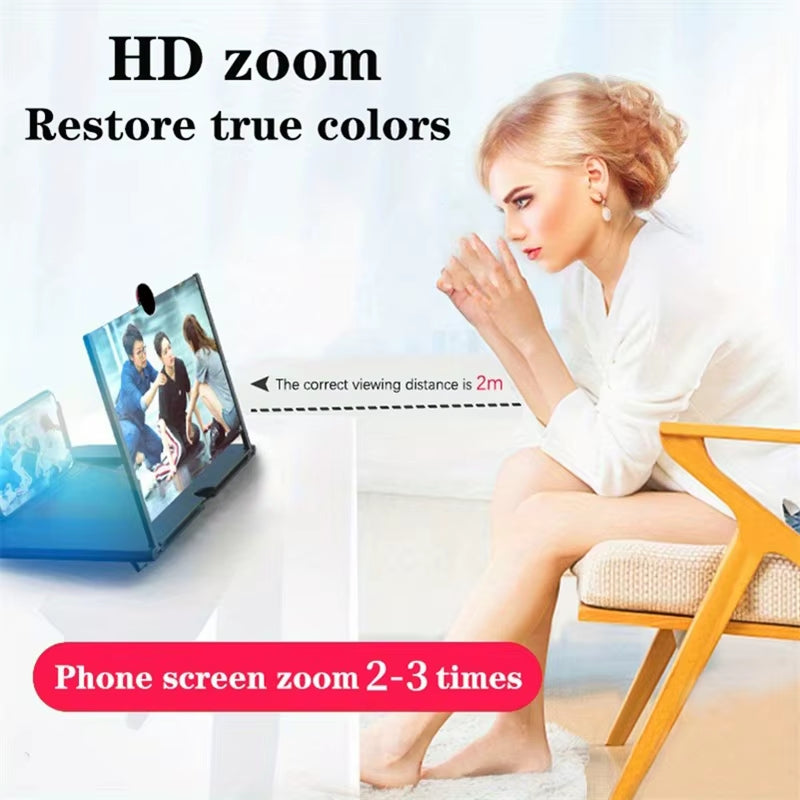 Experience Movies Like Never Before with Our 10/12 Inch Folding Mobile Phone Screen Magnifier and Stand - Perfect for HD Video Amplification!