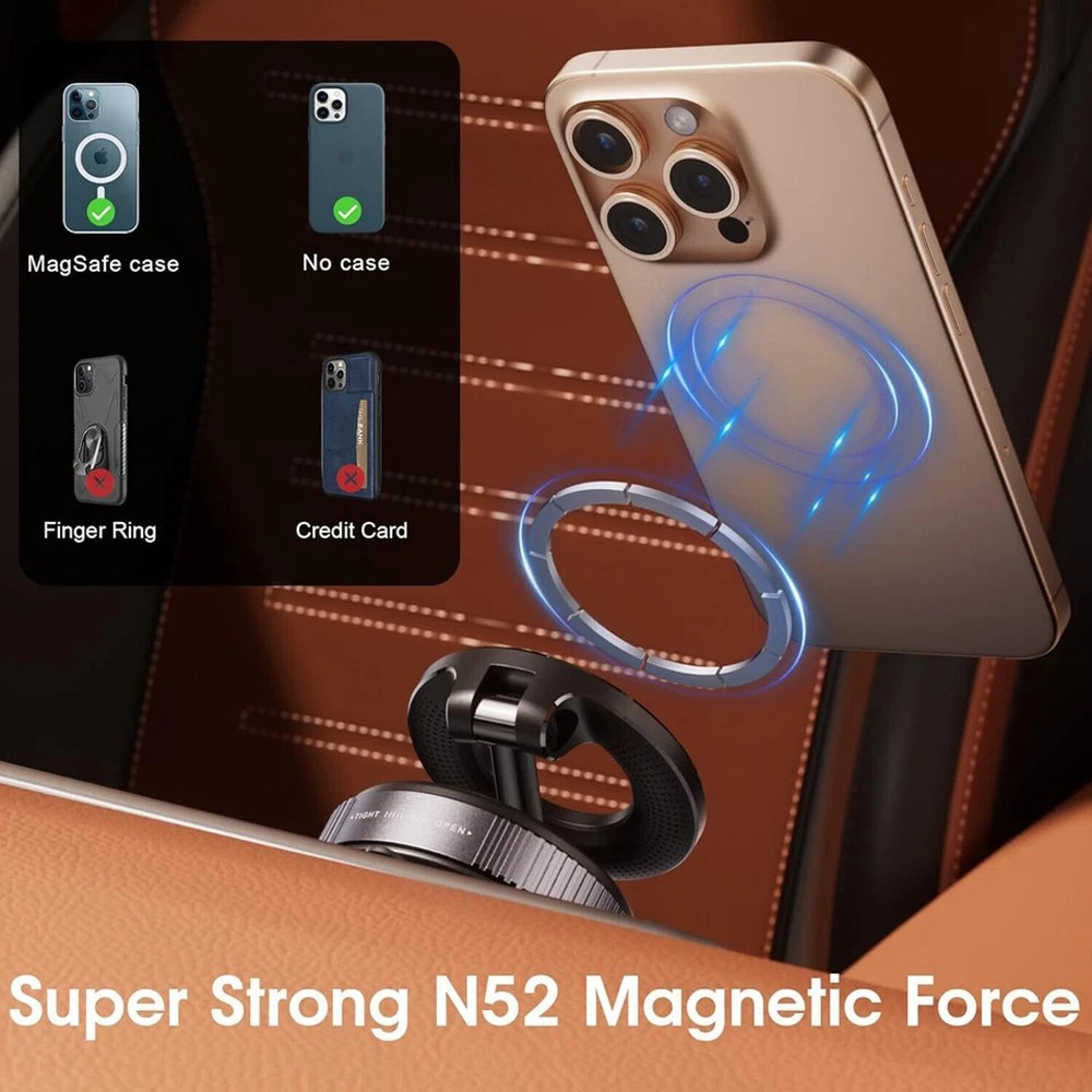 Revolutionary 360° Magnetic Suction Cup Car Phone Holder - Secure and Adjustable for Ultimate Convenience