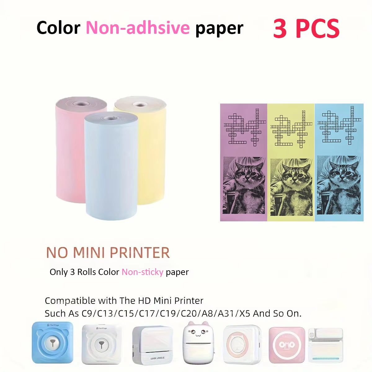 Compact Thermal Mini Printer - Portable Bluetooth Inkless Sticker Maker for Creative DIY Photo Printing