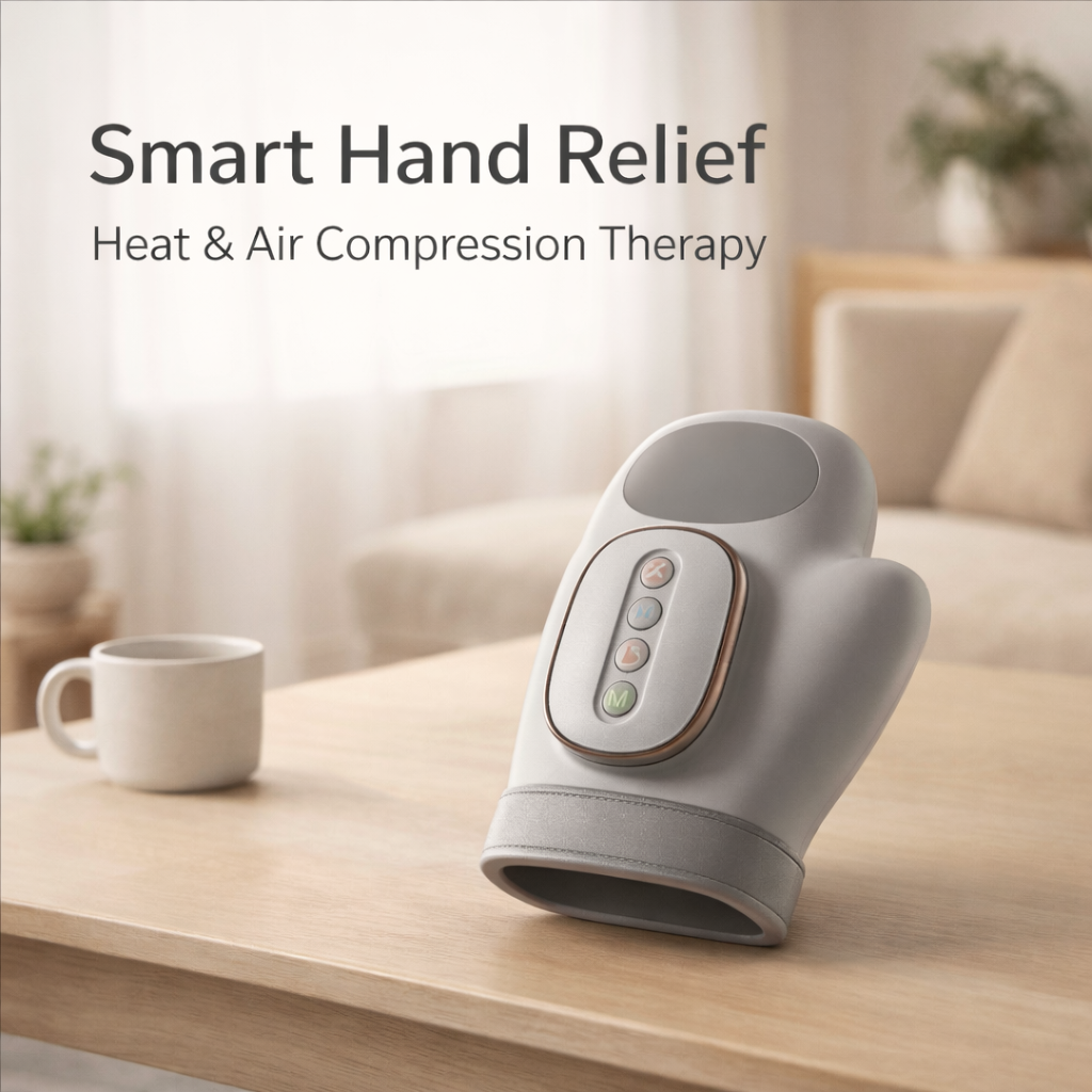 Smart Hand Massager with Heat Therapy and Air Pressure