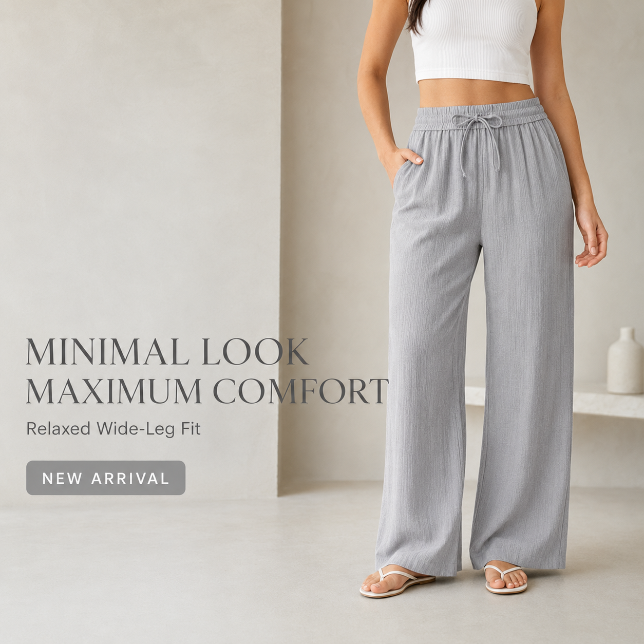 Linen Feel Pants