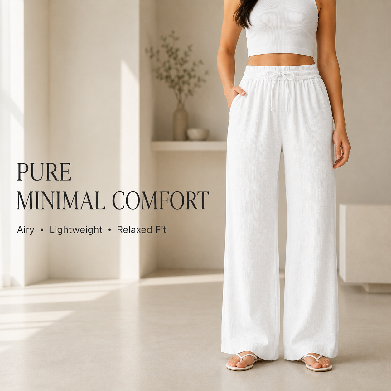 Linen Feel Pants