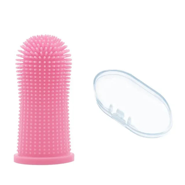 Revolutionary 360° Silicone Toothbrush for Dogs & Cats - Super Soft Pet Finger Toothbrush for Ultimate Teeth Cleaning and Fresh Breath