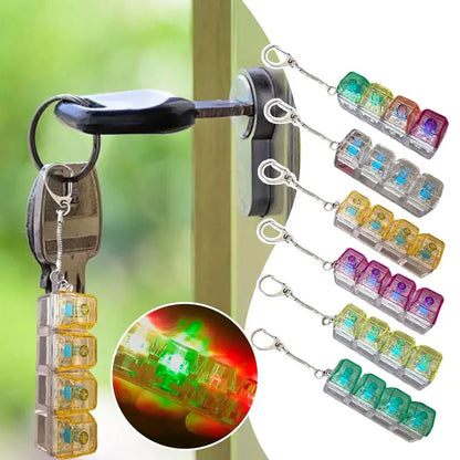 Experience Stress Relief with the 4 Keys Mechanical Keyboard Axis Tester Keychain - The Perfect Fidget Clicker for Gaming and Office Use!
