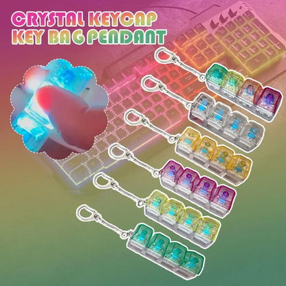 Experience Stress Relief with the 4 Keys Mechanical Keyboard Axis Tester Keychain - The Perfect Fidget Clicker for Gaming and Office Use!