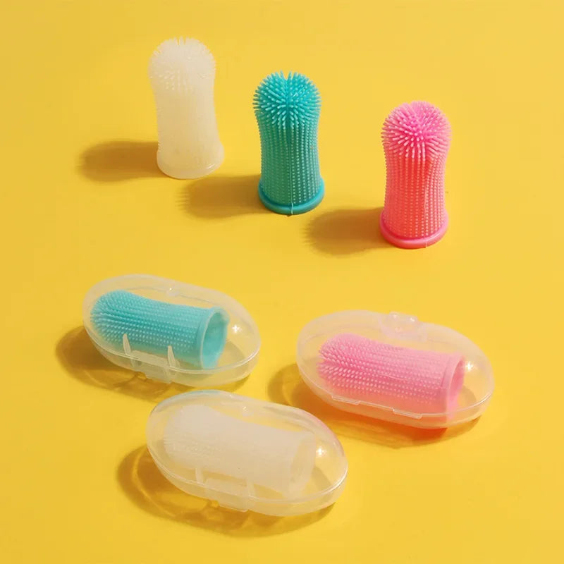 Revolutionary 360° Silicone Toothbrush for Dogs & Cats - Super Soft Pet Finger Toothbrush for Ultimate Teeth Cleaning and Fresh Breath