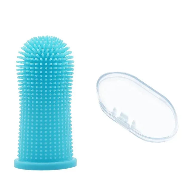 Revolutionary 360° Silicone Toothbrush for Dogs & Cats - Super Soft Pet Finger Toothbrush for Ultimate Teeth Cleaning and Fresh Breath