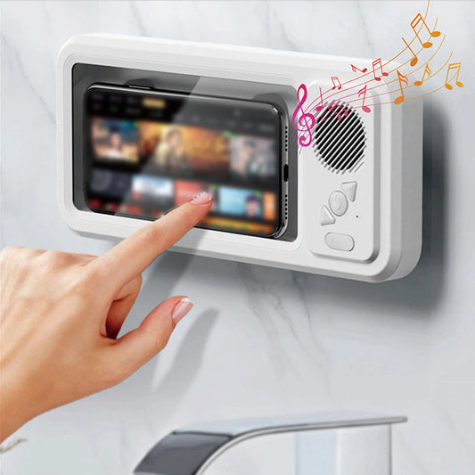 Shower Phone Holder + Bluetooth Speaker (Waterproof)