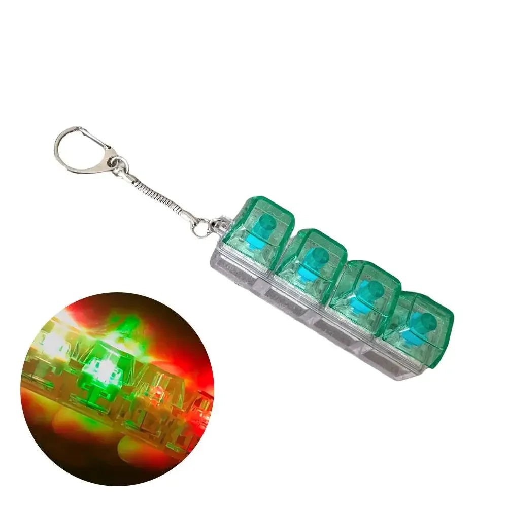 Experience Stress Relief with the 4 Keys Mechanical Keyboard Axis Tester Keychain - The Perfect Fidget Clicker for Gaming and Office Use!
