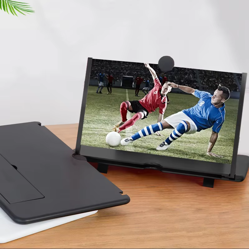 Experience Movies Like Never Before with Our 10/12 Inch Folding Mobile Phone Screen Magnifier and Stand - Perfect for HD Video Amplification!