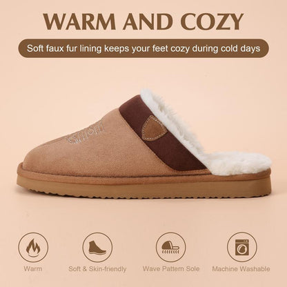 Unisex Cowboy-Style Fur Slippers