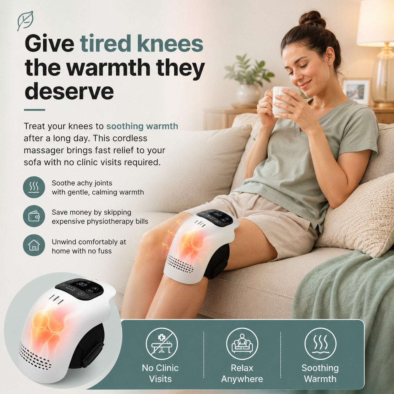 Cordless Heated Knee Massager
