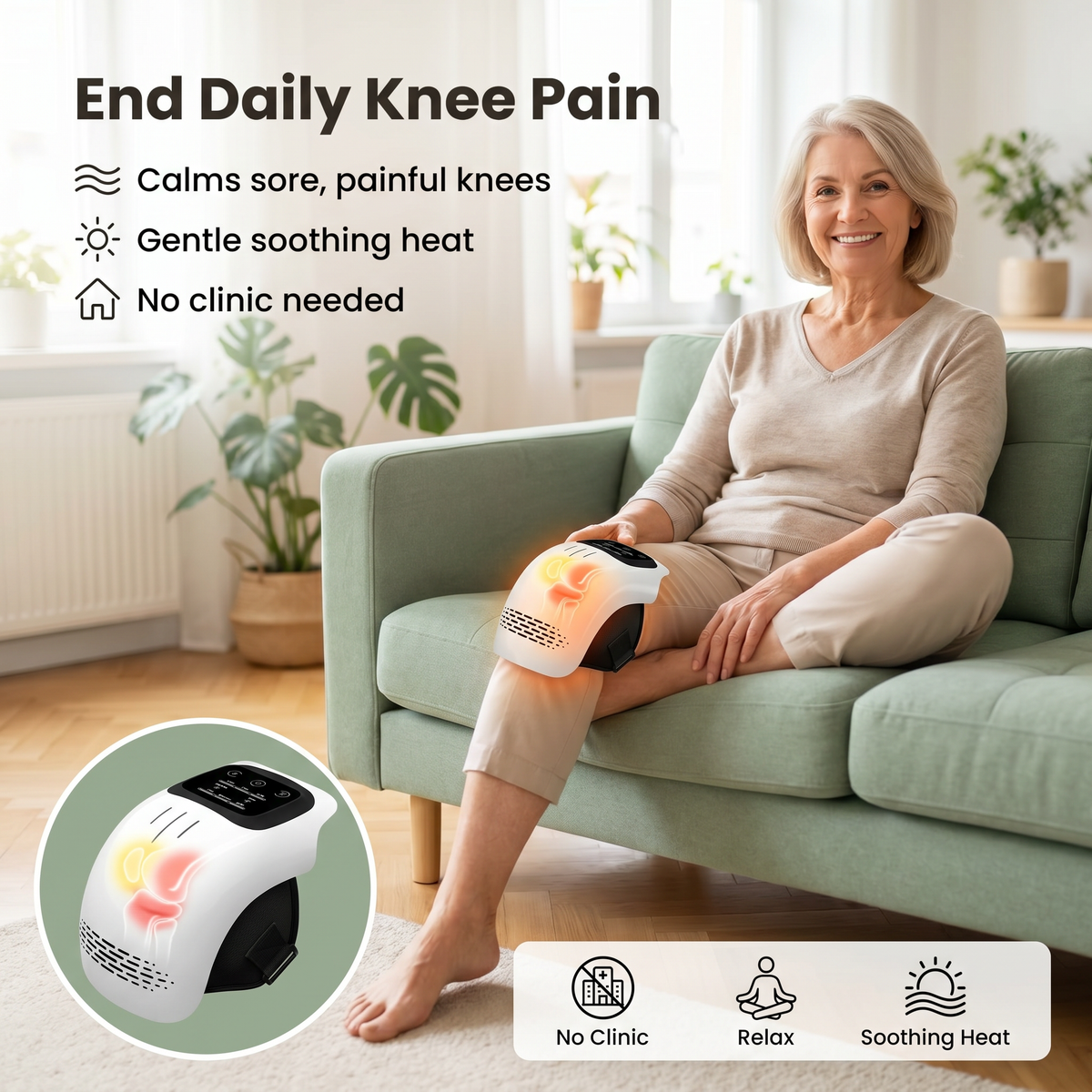 Cordless Heated Knee Massager