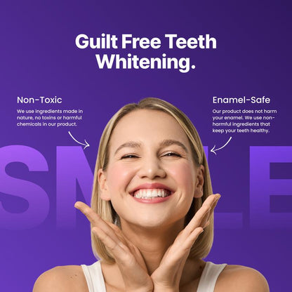 Brightening, cleaning and caring tooth strips